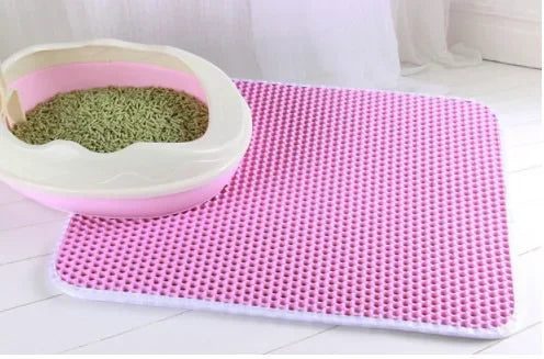 Double-Layer Waterproof Cat Litter Mat – Traps Litter & Keeps Floors Clean