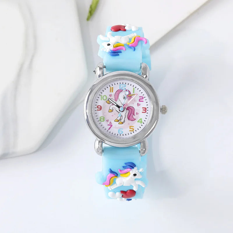 New Kids Watches Cartoon Watches Pink Silicone Quartz